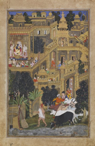 The Lord Krishna in the Golden City by Kesu Kalan